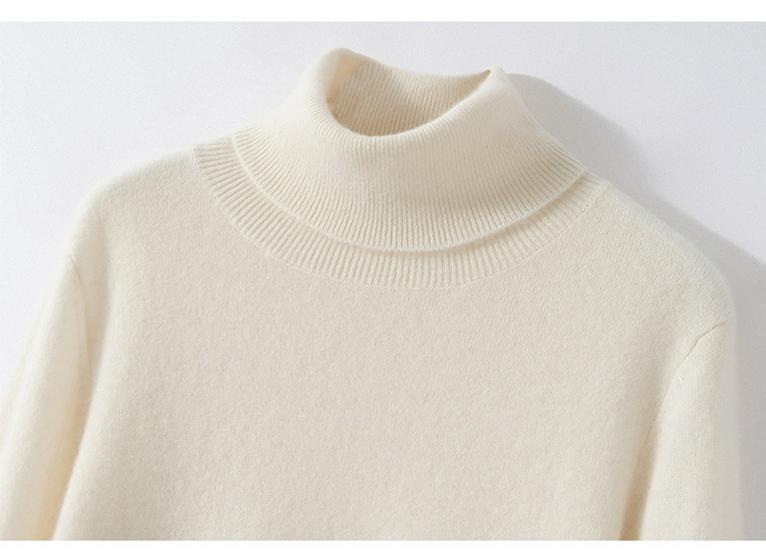 Women's 100% Pure Cashmere High Neck Long Sleeve Sweater - Autumn/Winter Collection