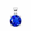 Natural Blue Sapphire Pendant 925 Sterling Silver 13.60 Ct Round Gem September Birthday Birthstone