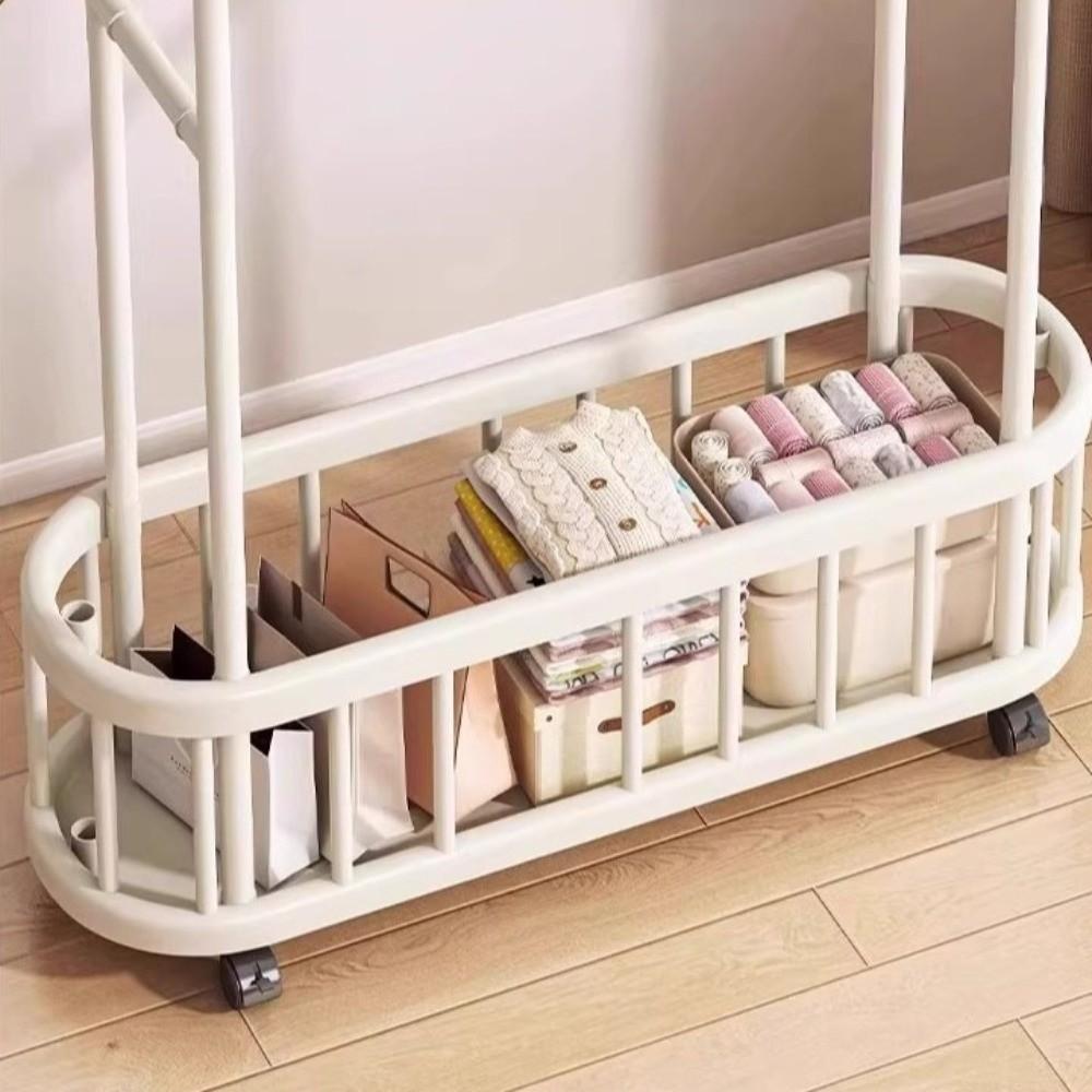 Light Luxury Clothes Rack Storage Basket Coat Rack New Floor-to-ceiling Hanger  Bedroom Use