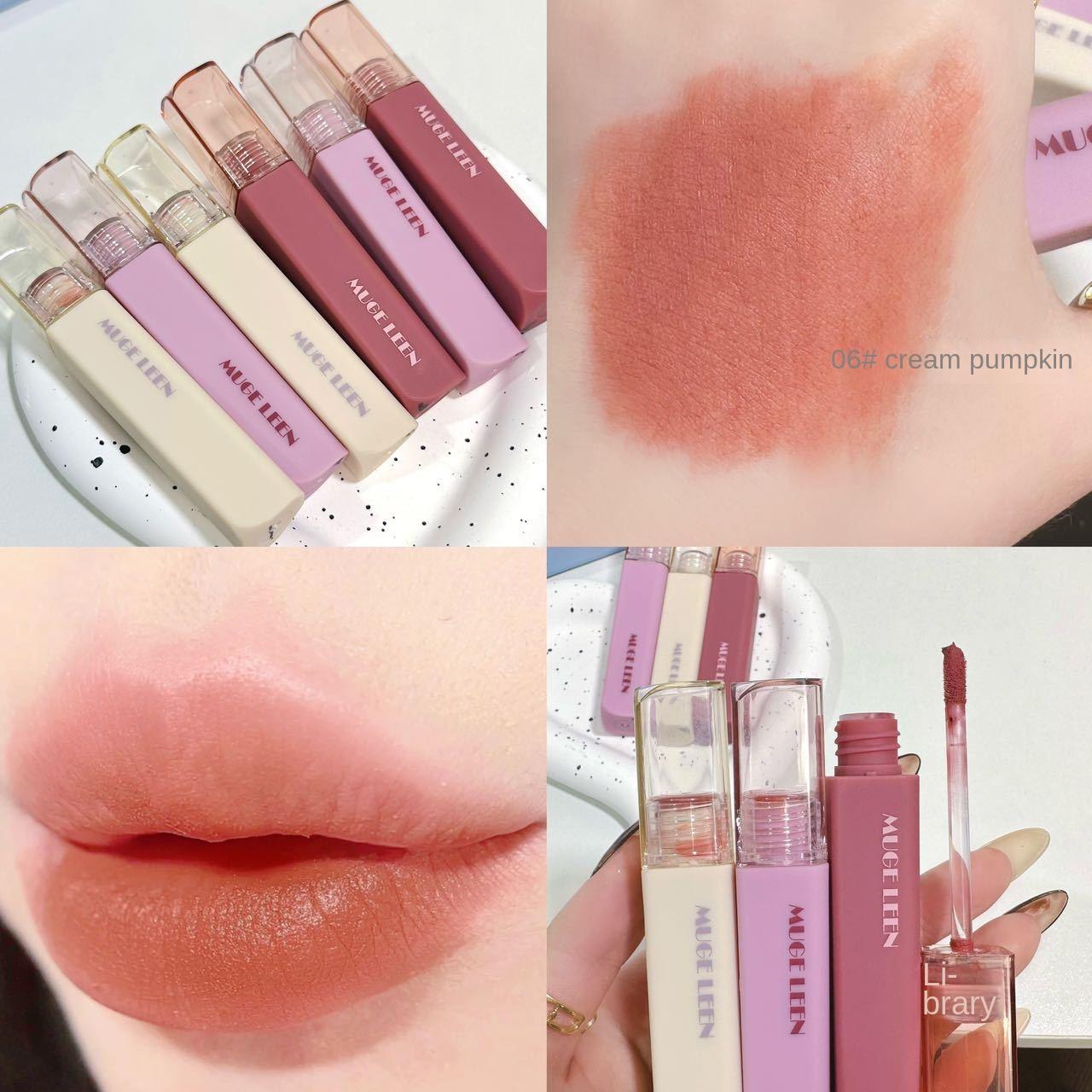 

Романтическая коллекционная глазурь для губ, пудра, матовая, матовая, с низкой насыщенностью, легкая отбеливающая глазурь для лица