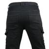 New product Motorcycle jeans men, locomotive tooling multi-bag cycling pants, zipper casual straight pants, knee pads