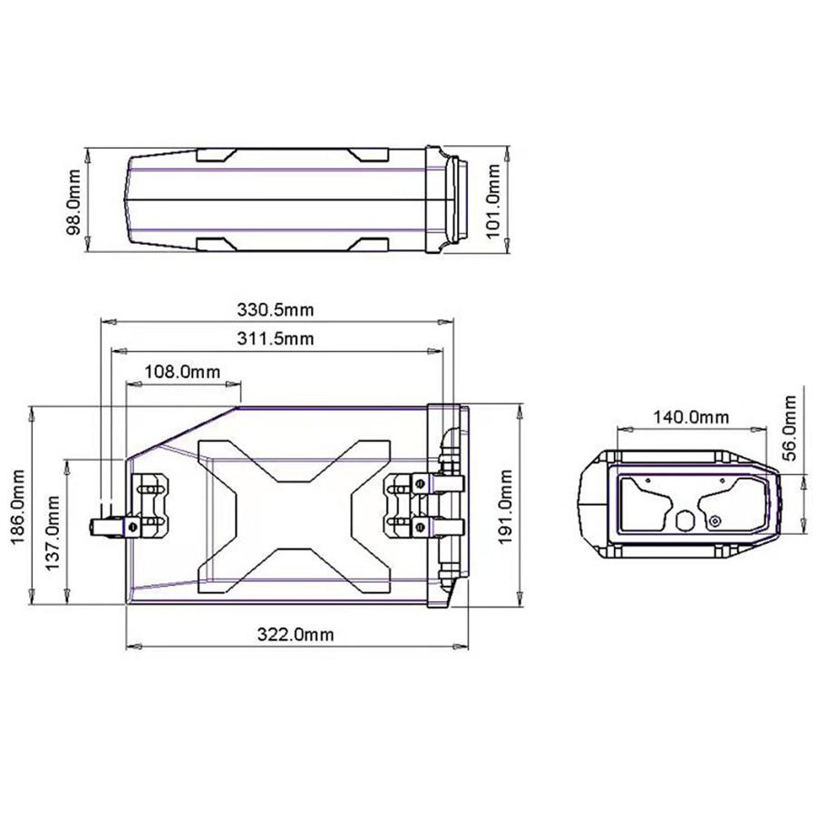 Tool Box with 2 Keys for Right Side Bracket