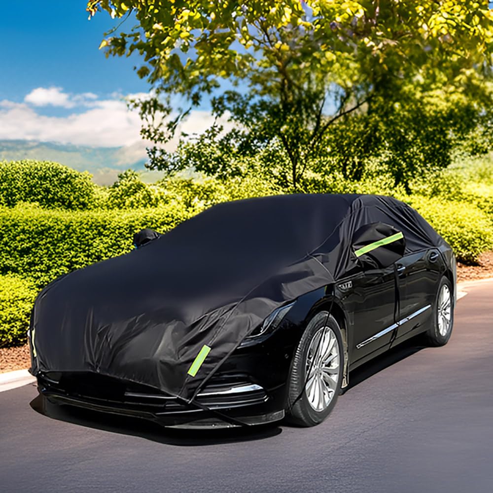 Half Car Body UV 420D Oxford Black Cover, Cover, Waterproof, Dustproof, Protection, Fabric, (Sedan)