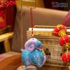 1Pcs Chinese Zodiac Sheep Mascot Plush Doll Traditional Jacquard Fabric Ornament Festive Lucky Sheep Stuffed Toy For Home Decor