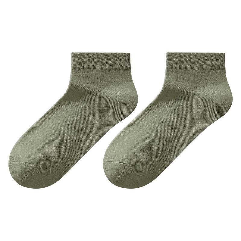 Men's Spring and Summer Leisure Business Pure Cotton Sweat Absorber Deodorant 7a Antibacterial Breathable Low Top Socks
