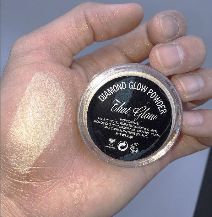 20 Color Highlighters Diamond Glow Powder Makeup Bronzer High Pigment Contour Face Dust Loose Powder for Brown Skin La Peach