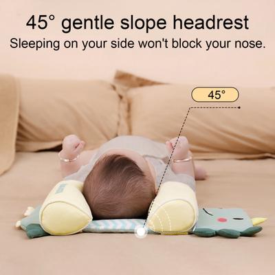 Nyfödd Baby Kuddar Spädbarns Huvudformande Kudde Andningsbar Spädbarns Huvudstödskudde för Alla Säsonger Sängkläder
