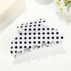 Women Hair Clip Black White Dot Print Acrylic Back Head Hair Claw Anti-slip Teeth Lightweight Colorfast Strong Grip Large Shark Clip