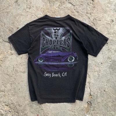 Summer Cotton Streetwear West Coast Choppers Tide Brand Print Short Sleeve Tshirt Retro HighStreet Clothing Casaul Loose Top Tee