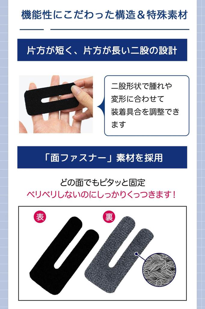 Takeuchi Pharmaceutical Hebahelp Supporter, 5-Pack, Set of 2, Finger Joint Support, Finger Support, Hook-and-Loop Tape, Reusable, Finger Support