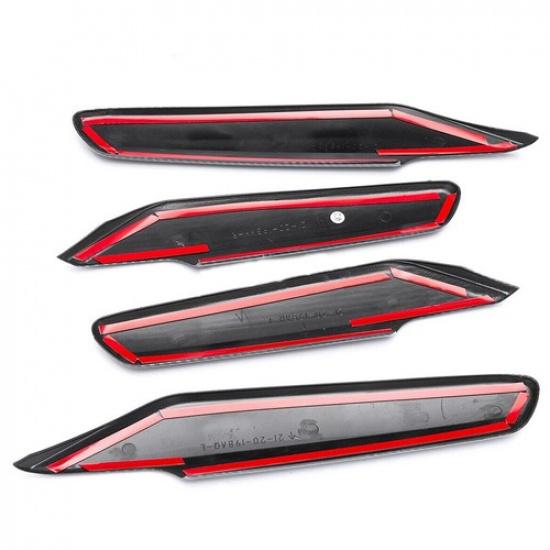 4PCS Carbon Fiber Interior Door Armrest Cover Trim Fit For Honda Civic