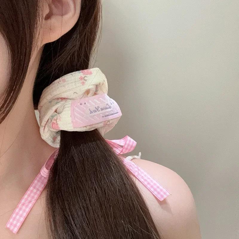Cloth Sweet Flower Hair Band Sweet Flower Rubber Bands Rubber Bands Hair Ties Ponytail Holder Hair Accessories Hair Accessories