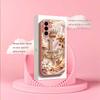Diamond Letter L Crown phone case s26 ultra case quad lock glass for Samsung Galaxy S26 S25 S24 S23 S22 FE,Ultra,Plus