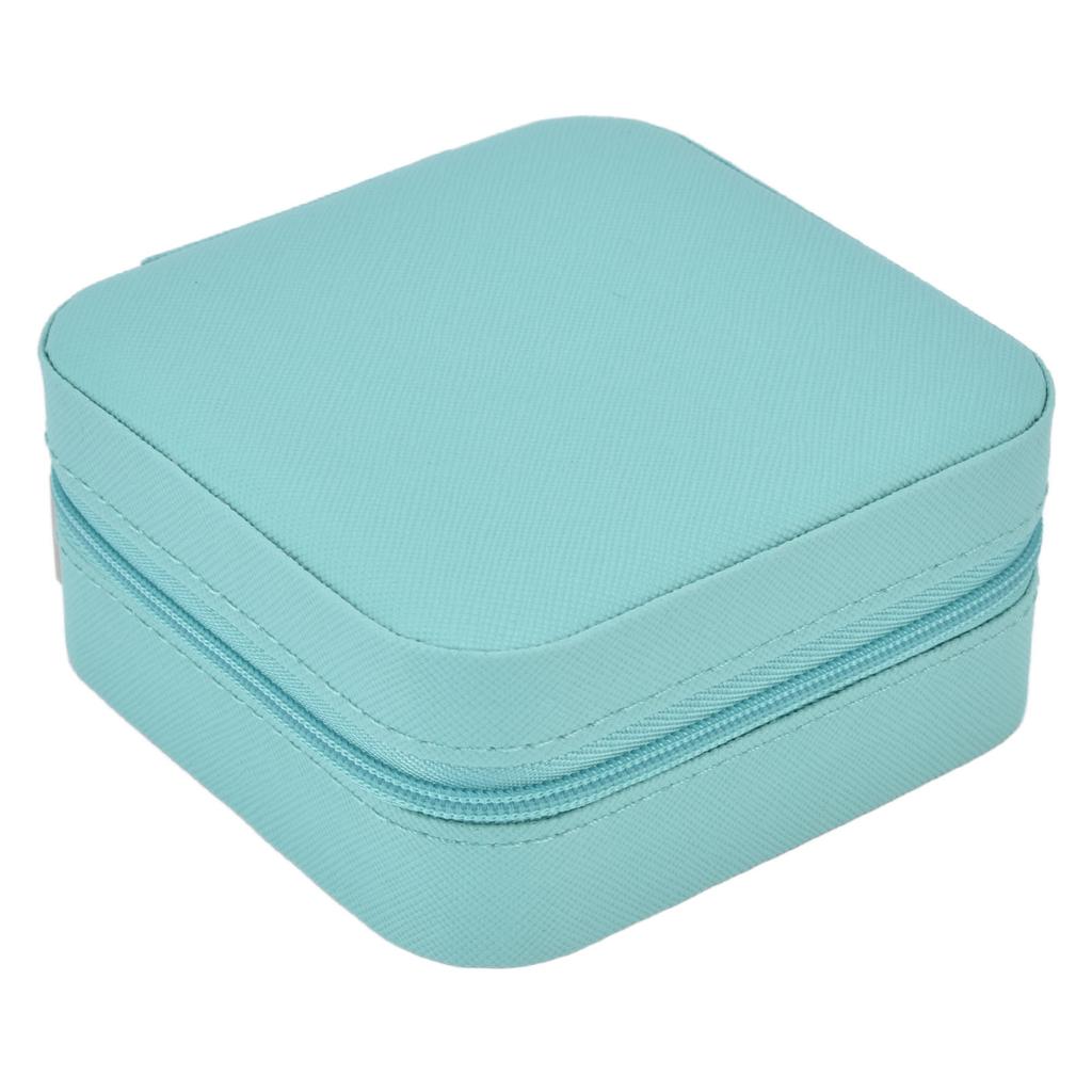 Tragbares Schmuckkästchen mit Reißverschluss 4 Fächer Große Kapazität Facheinteilung Aufbewahrung Weiche Auskleidung Mini Schmuck