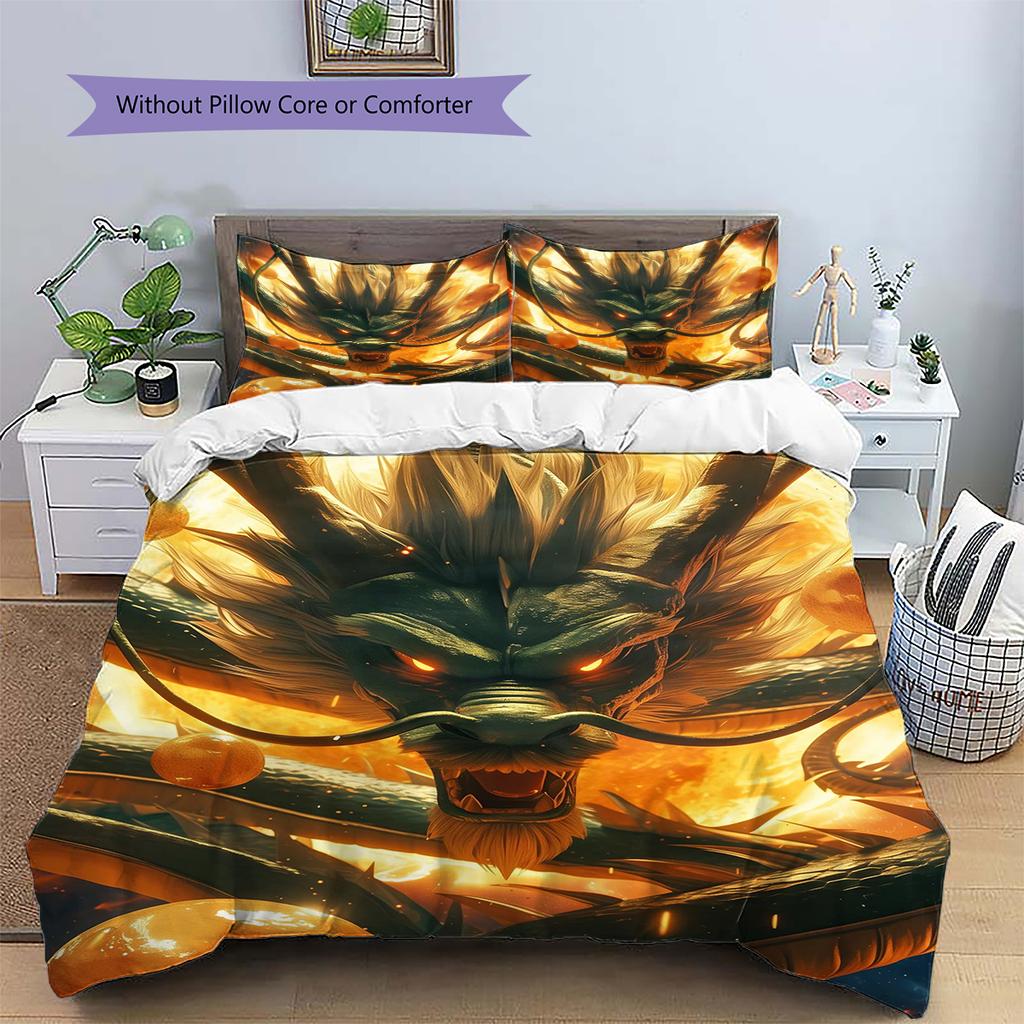 Cartoon Pattern Bedding Quilt Set Quilt Cover Pillowcase Home Decoration Birthday Gift (1 * Duvet Cover + 2 * Pillowcase, Without Core)
