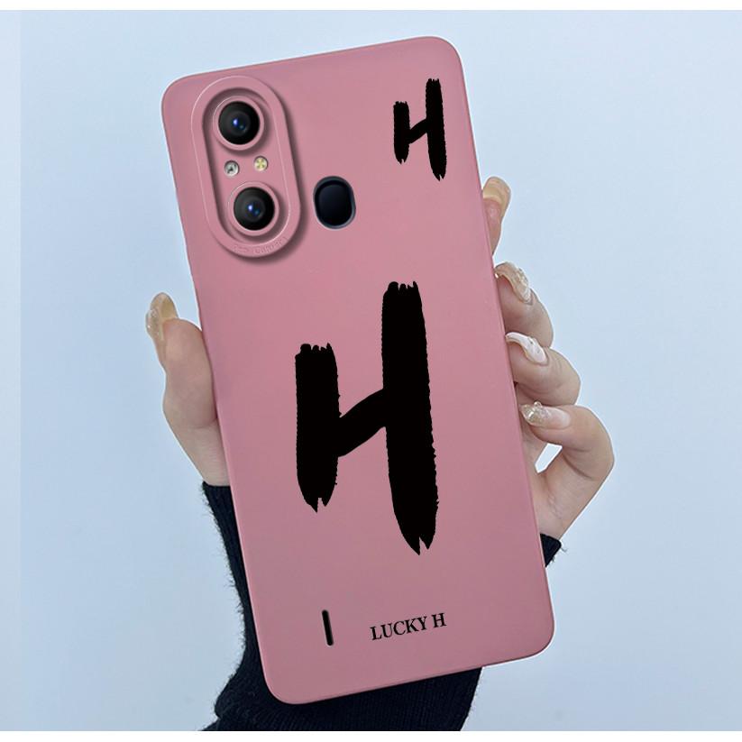 ITEL A58 A58 Pro A49 A49 LTE Telefon Kılıfı Mat Şanslı Baş Harf Yumuşak Silikon Kapak ITELA58PRO A 49 A661L Kılıfı İçin