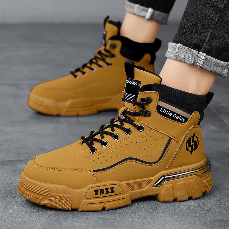 Fashion CYYTL Mens Boots Ankle Leather Cowboy Combat Winter Tactical Motorcycle Chelsea Casual Shoes Work Outdoor Hiking Designer Luxury