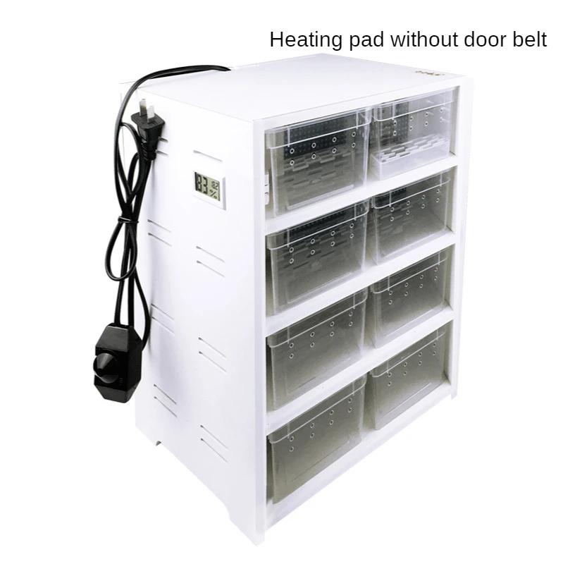 Pet Reptiles Acrylic Feeding Box Terrarium 4 Layers Breeding Tank Insect Lizards House Drawer with Hygrometer Heating Pad Cage