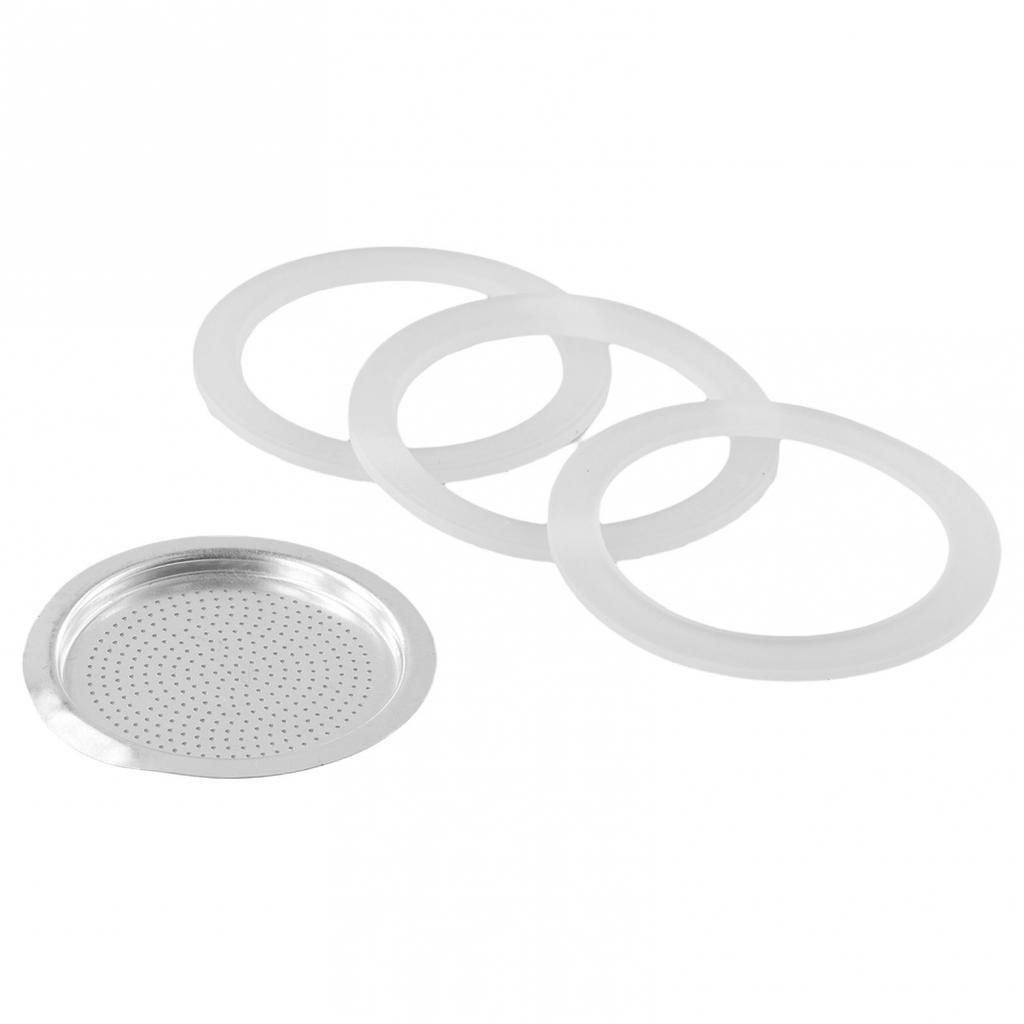 Silicone Ring Seals Ring Stainless Steel Strainer Easy To Clean For Espresso Pot