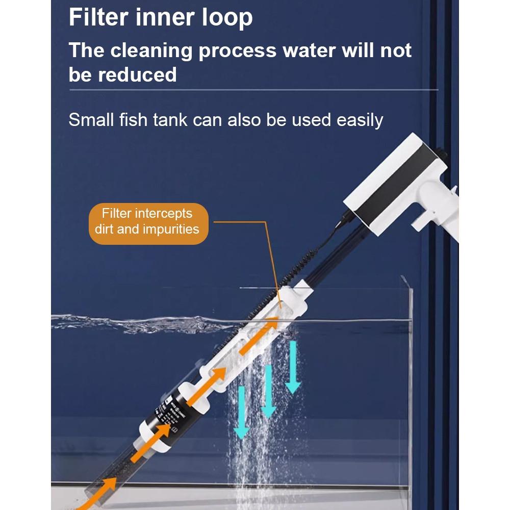 Fish Tank Water Changer Electric Sand-washing Toilet Absorber Cleaning Handy Tool Fish Tank Water Sucking Device Pump