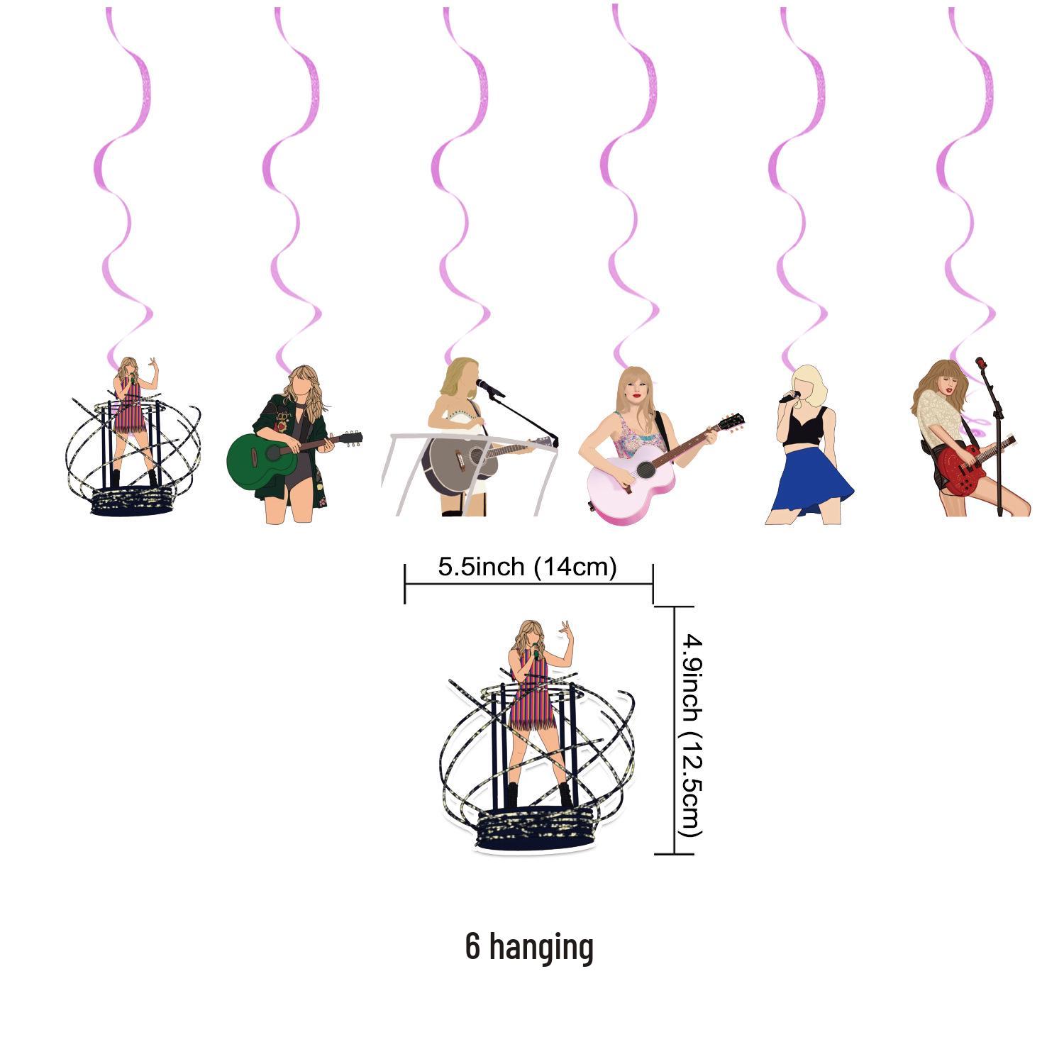 In Stock: Taylor Swift Theme Birthday Party Cake Topper & Banner Decoration Set.