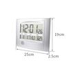 2 in 1 Ev Mini Elektrikli Büyük LCD Ekran Saat Termometre Ölçme Aracı