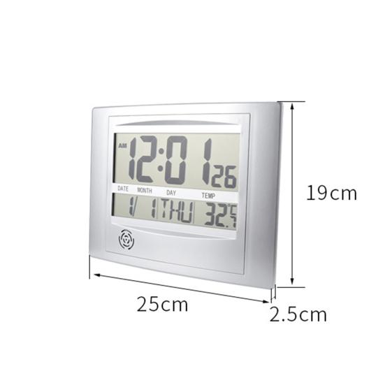 2 in 1 Ev Mini Elektrikli Büyük LCD Ekran Saat Termometre Ölçme Aracı