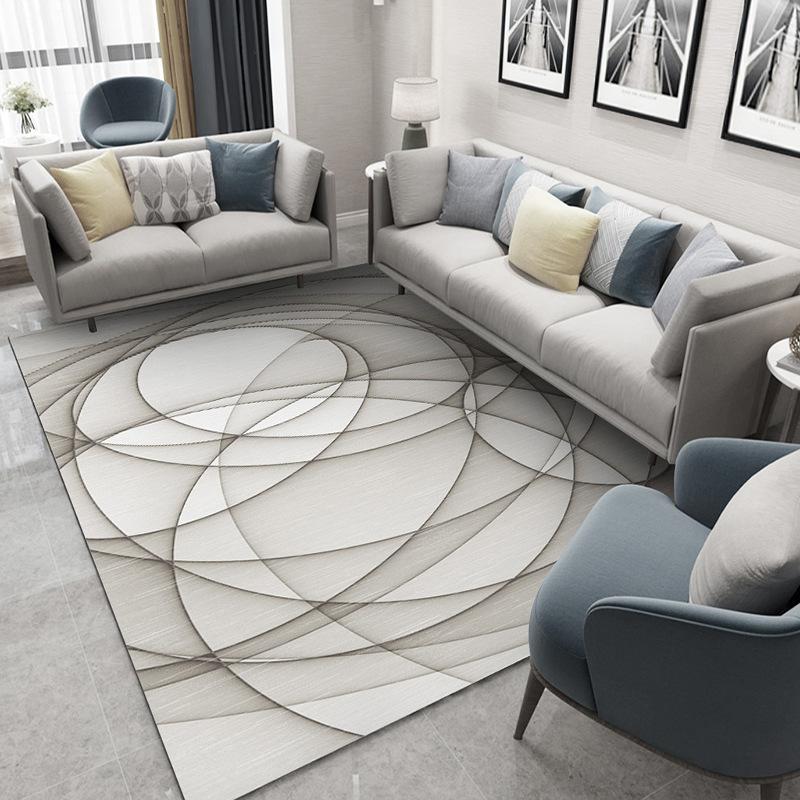 Advanced Gray Stripe Living Room Carpet Modern and Simple Nordic Carpet Bedside Carpet Home Bedroom Carpet
