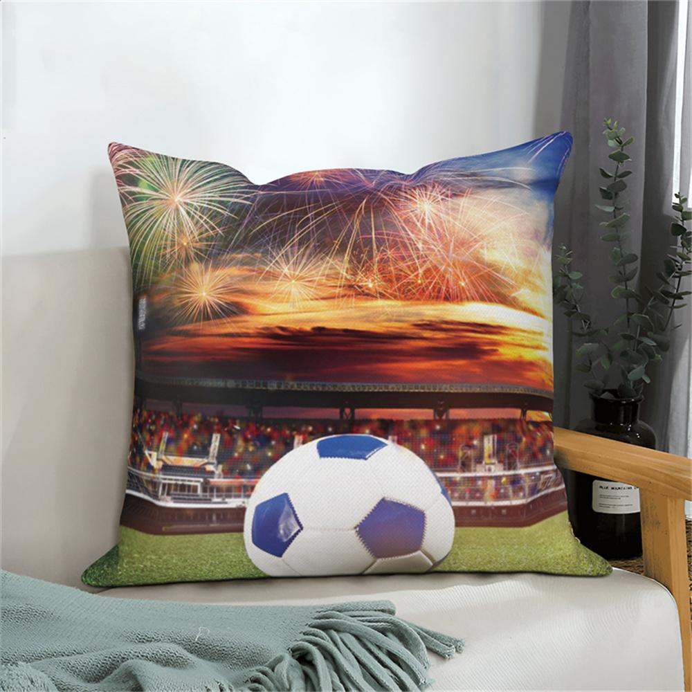Fußball-Print Kissenbezug Heimdeko Kissenbezug Sofa Auto Überwurf