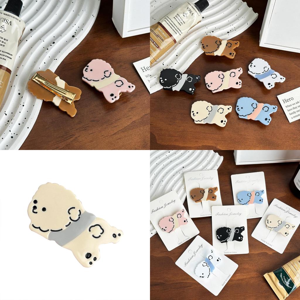 Charming Cute Doodle Dog Hair Clip For Effortless Chic Style In Various Colors