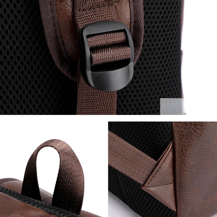 Menn Ryggsekk Laptop Skinn Daglig Bagpack Herreryggsekk Reiseturer Ryggsekk Store vesker