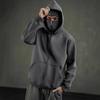 Zipper hooded sweater men's high-end trend fleece jacket masked men's and women's couples top