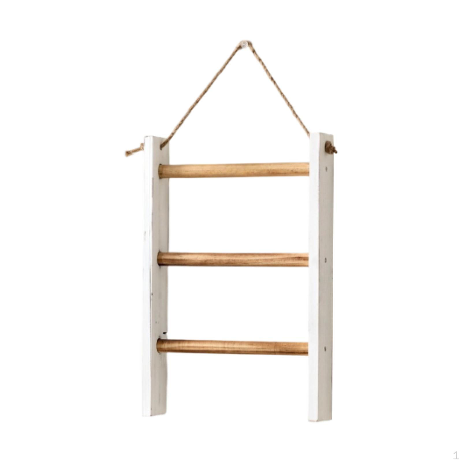 

Декоративная деревенская деревянная вешалка для полотенец, 3-ярусная настенная держатель-лестница для отеля, кухни, Brown