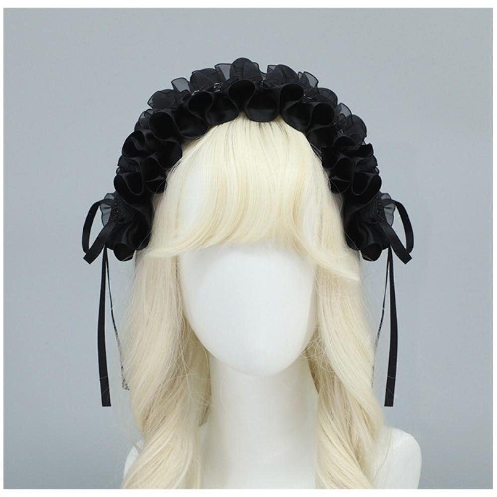 Spitze Rüschen Lolita Stirnband Schleife Kopfschmuck Neu Cosplay Kopfschmuck Frauen