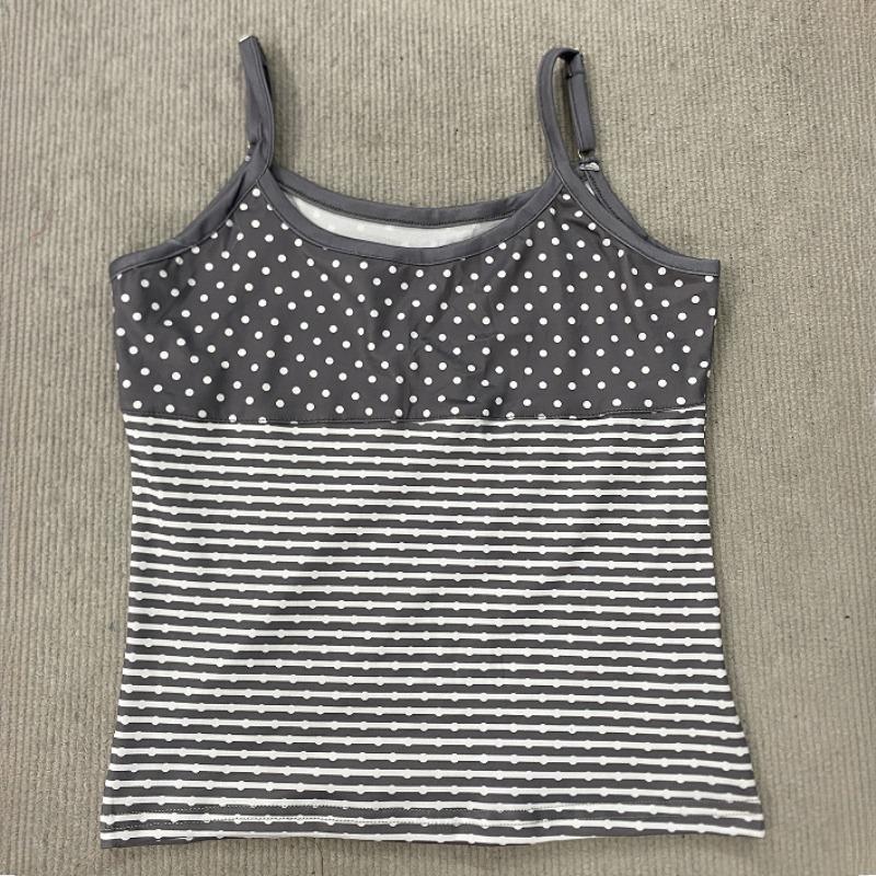 Summer striped thin shoulder strap tank top for women
