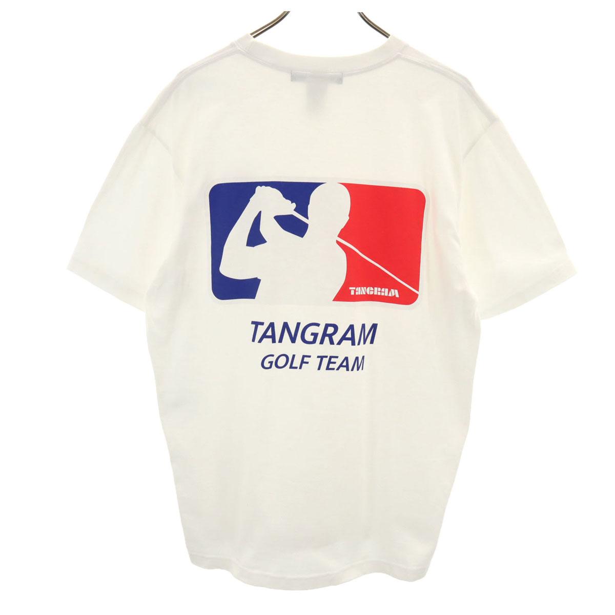 

TANGRAM Back print golf team Short sleeve T-shirt L white Men s Used