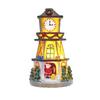 2025 Creative Luminous Resin Clock Tower Led Christmas Resin Small House Christmas Decorations Men Women Gifts Table Decoration