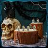 50 Pcs Mini Resin Halloween Figurines Luminous Miniature Crows Black Raven Resin Crows Figures For House Halloween Scene Decor