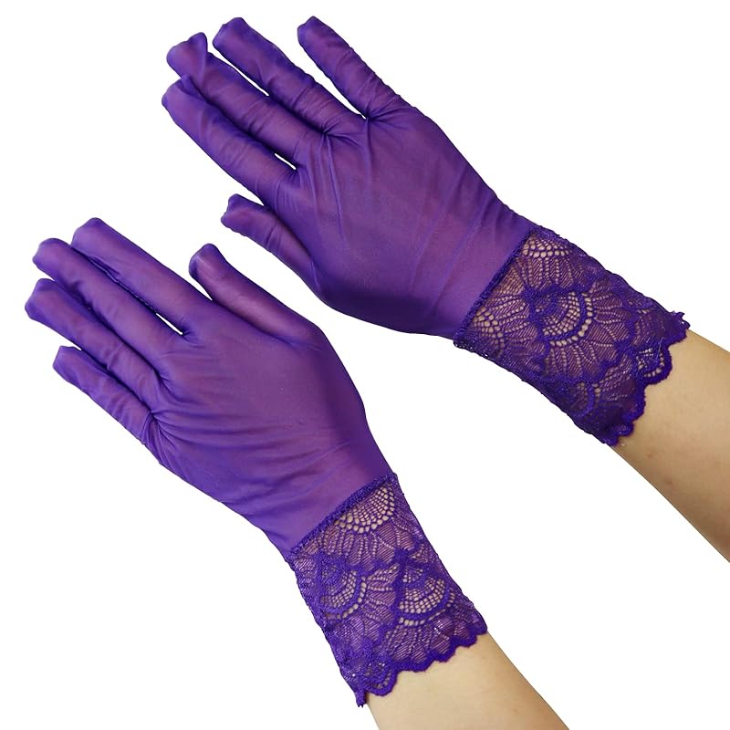

[Black Omen] gloves cosplay 8 colors in total glove Lace (6723-purple, free size) bs515-f-6723-pu