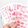 1 sada romantických nálepek s třešňovým květem pro scrapbooking - pro umělecká řemesla Notebooking Kids Girls DIY plánovač Cestovní deník Abecední karty