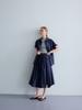 Nobeu Asymmetrical Shirred Skirt_Navy