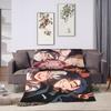 Alien Stage Manga Character Collage Blanket Super Warm Plush Throw Blanket For Couch Chair Sofa Bed Flannel Bedspread Bed Cover