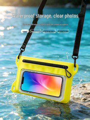 Waterproof 9" Crossbody Rafting Waist Bag - Large Capacity for Swimming or Diving, Phone Storage, Sealed Protection