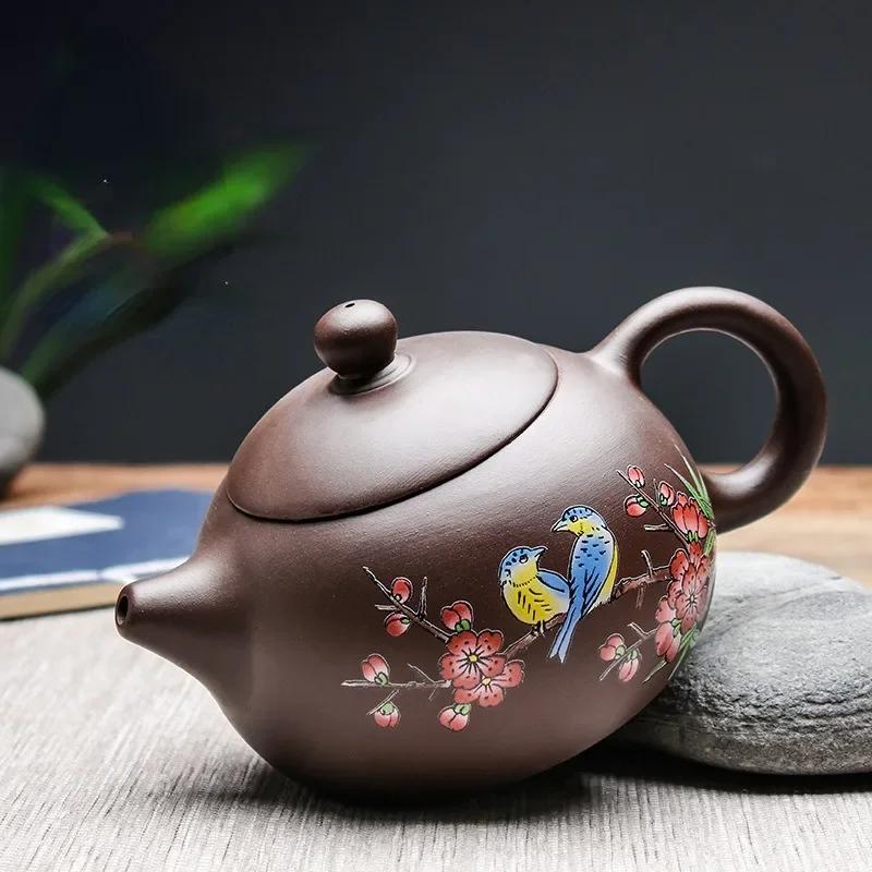 500ml Large Capacity Handmade Xishi Kettle Raw Ore Zhu Mud Filter Tea Maker Chinese Zisha Tea  Yixing Purple Clay Teapot