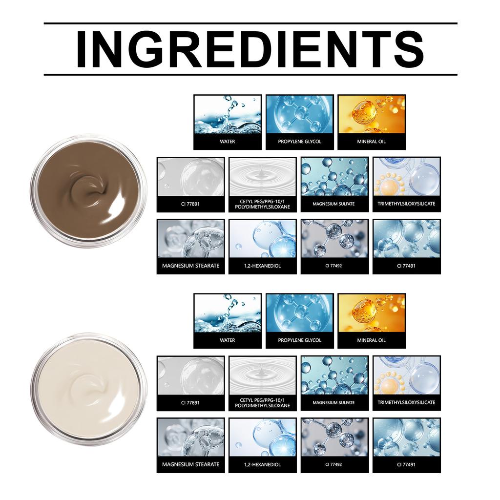 Tattoo Concealer Set, Body Tattoo Natural Skin-Fit Cover Multi-Scene Concealer