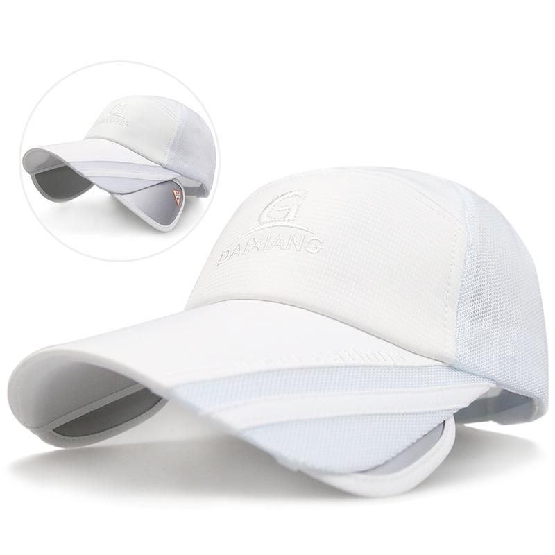 Hat Men's Summer Brim Retractable Sun Hat Women's Sunscreen Fishing Cold Hat Korean Sun Hat Outdoor Baseball Cap