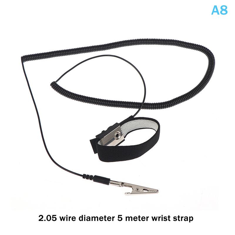 Anti Static Bracelet Electrostatic Wired Adjustable Esd Discharge Cable Wrist Band Strap Hand With Spare Wristband