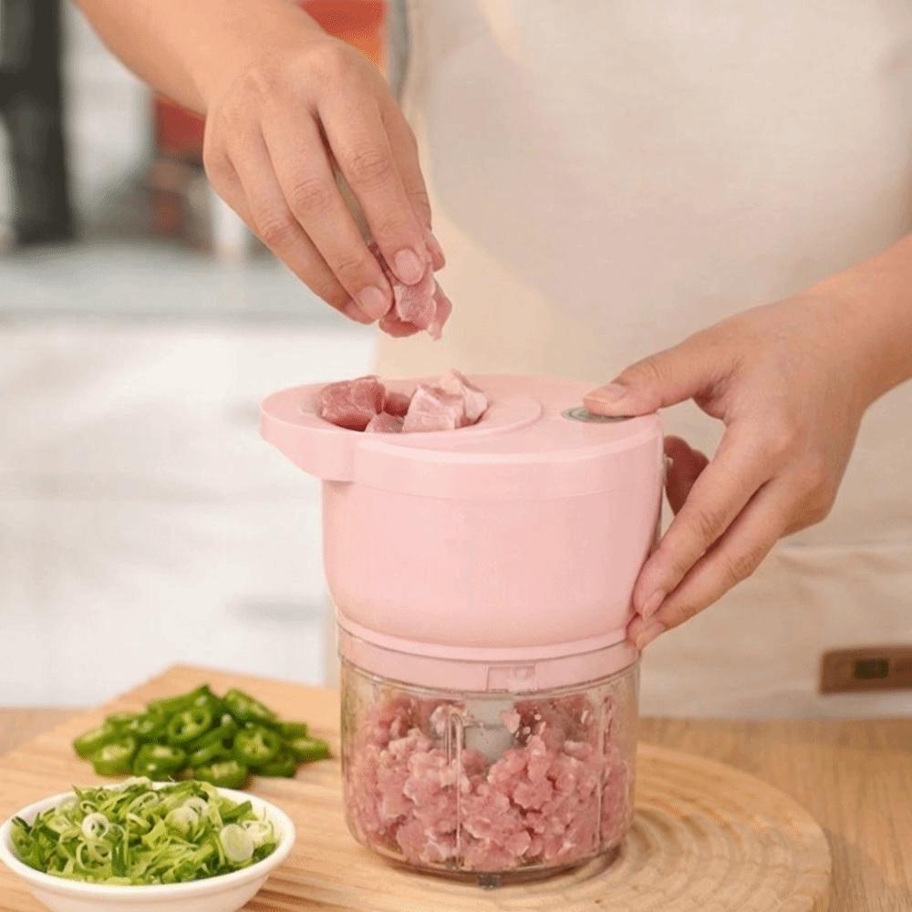 Detachable Food Processor Wireless Vegetable Grinder Easy Clean Mini Meat Grinder  Apartments