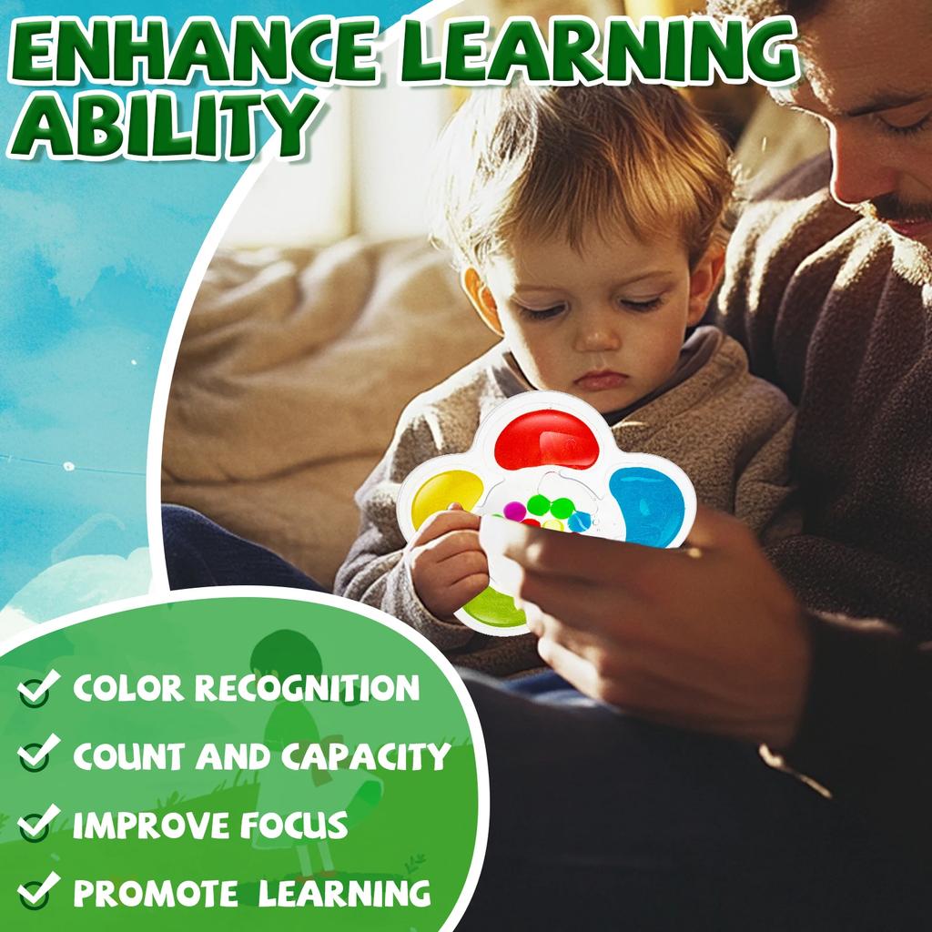 2 Pcs Color Sorting Toys Educational Sorting Toys Portable Color Matching Toys Preschool Learning Toddler Color Sorting Toys