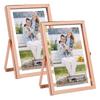 Golden State Art, Rose Gold 4x6 Frame for 3x5 Photo - Floating Frame for 3 X 5 or Smaller Photos - Metal Frame and Real